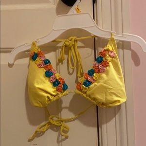 yellow floral bikini